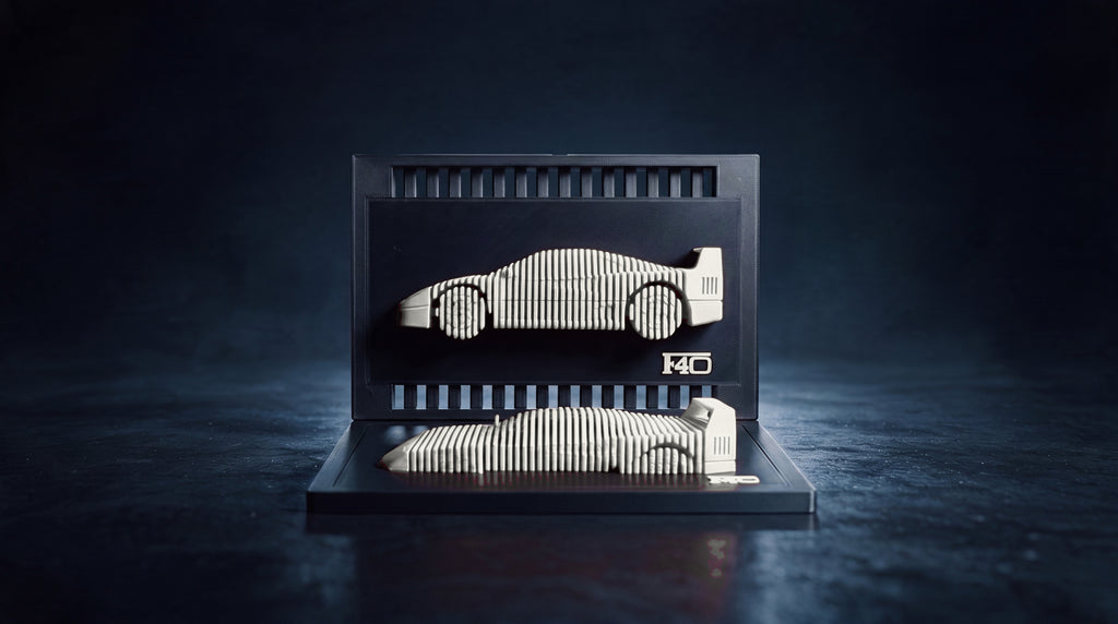 Ferrari F40 layered display, combo display, Bianco