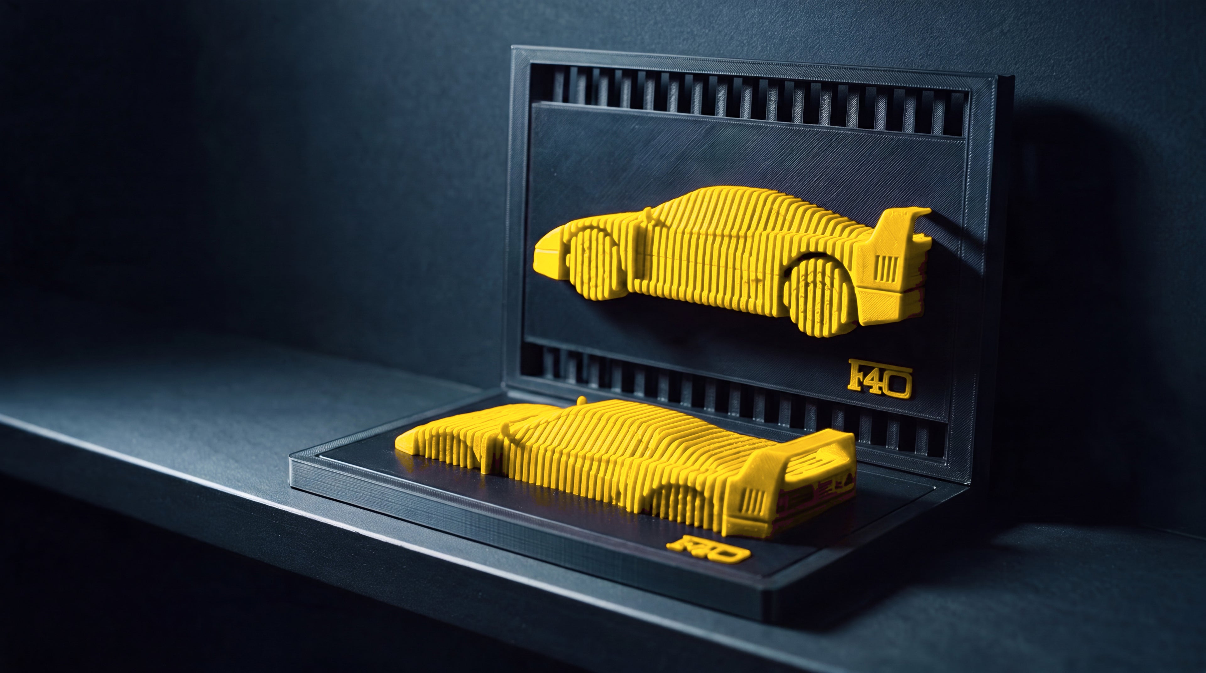 Ferrari F40 layered display, combo display, Giallo Modena